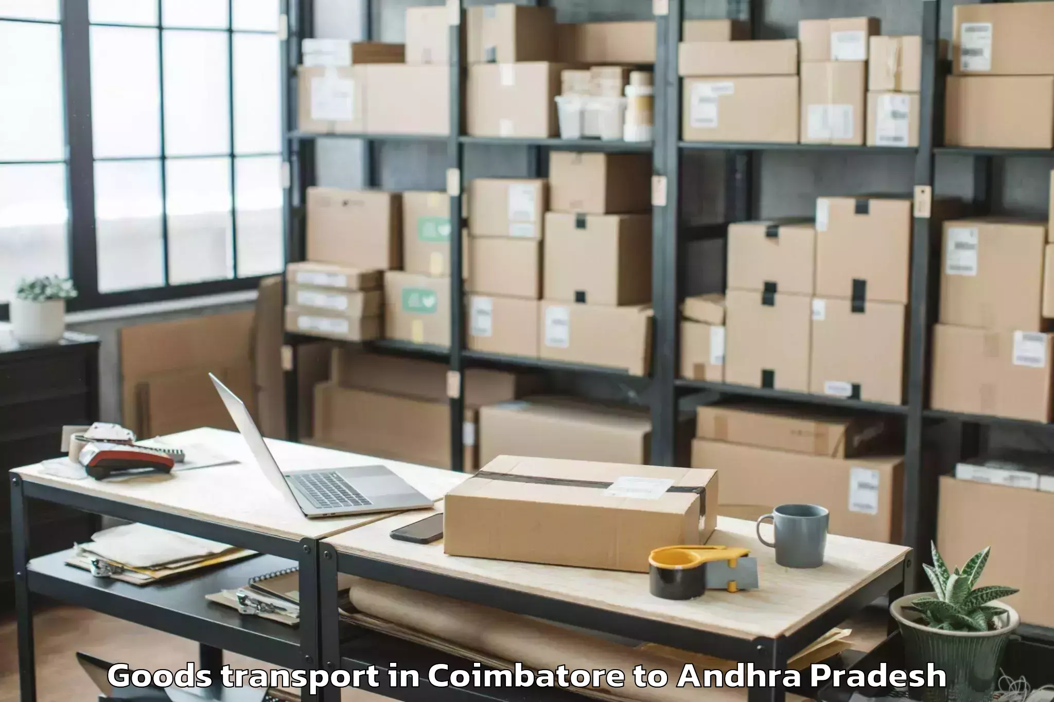 Professional Coimbatore to Puttaprathe Airport Put Goods Transport